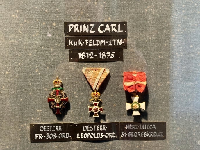 Prince Carl medals at Braunfels Castle © Scott Kendall