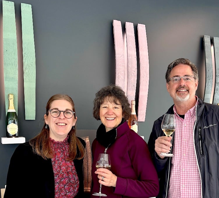 Alfred Gratien tasting with Melissa, Julie, and Scott © Scott Kendall