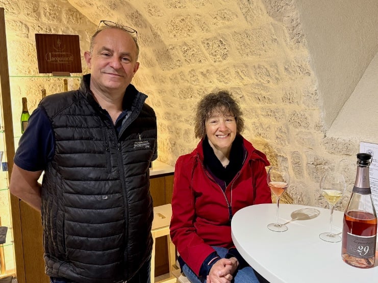 Jacquinot Champagne with owner Jean-Manuel Jacquinot and Julie © Scott Kendall