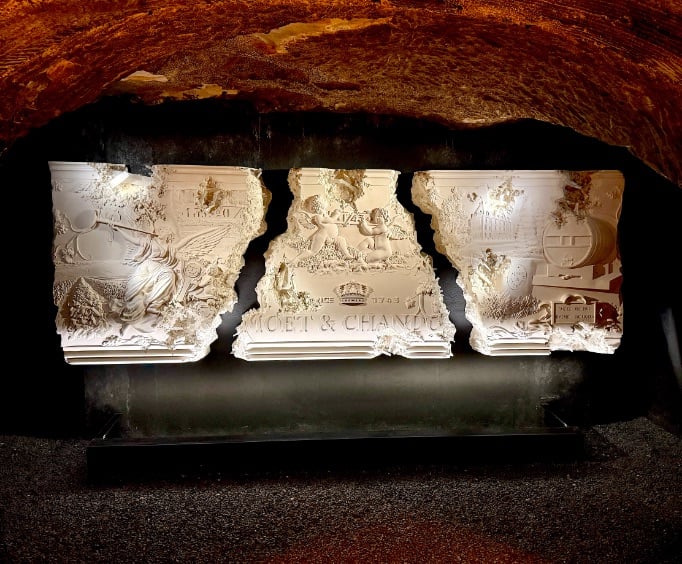 Moet & Chandon engraved artwork © Scott Kendall