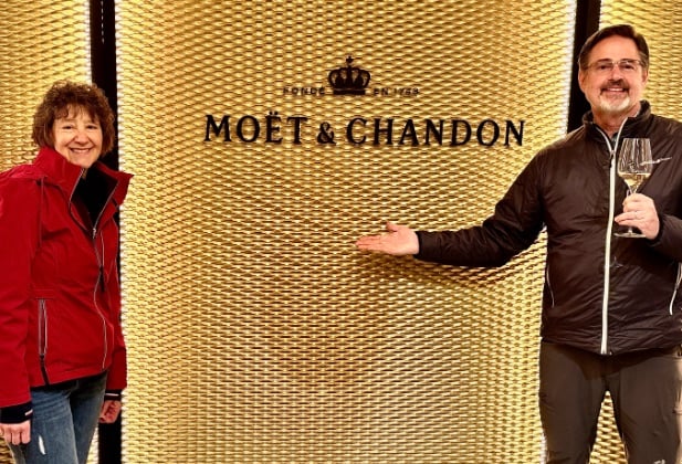 Moet & Chandon tasting with Julie and Scott © Scott Kendall