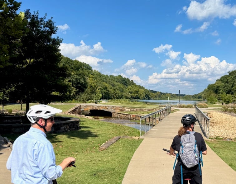 Biking in Rogers to Atalanta Park © Scott Kendall 