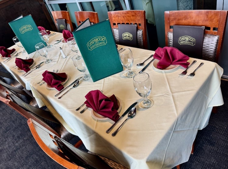 Capriccio Restaurant table © Scott Kendall