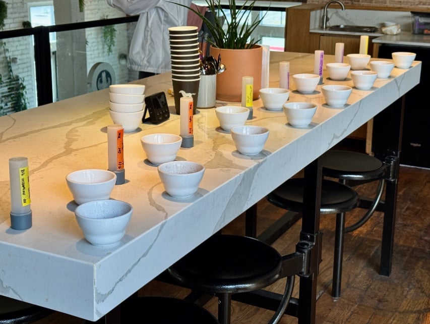 Onyx coffee tasting layout © Scott Kendall 