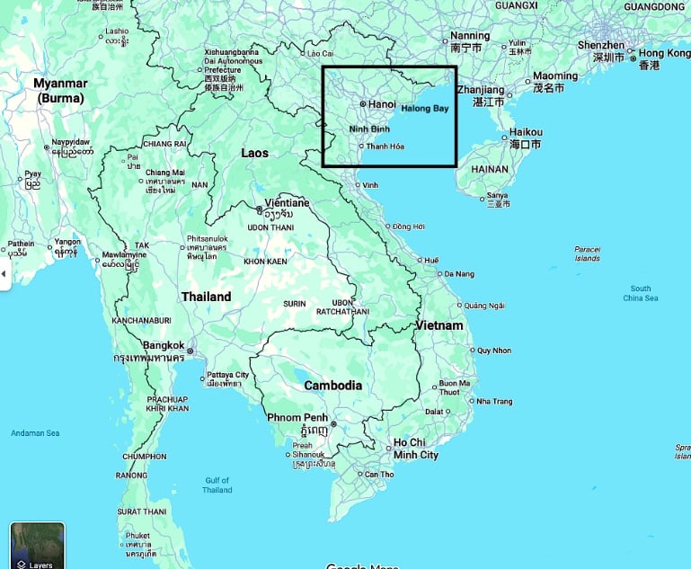 Map of Vietnam © Map by Google 