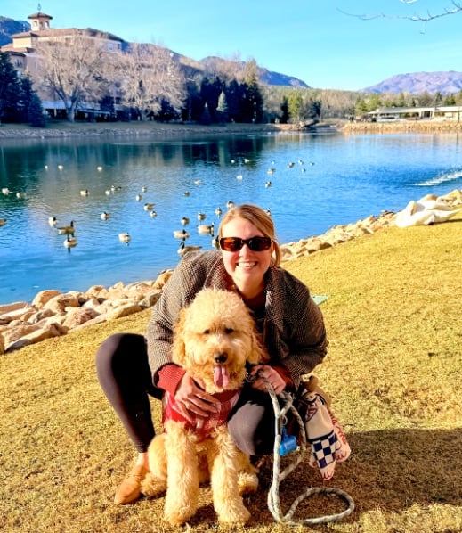 Buddy and Kiersten at Lake Cheyenne at The Broadmoor © Scott Kendall
