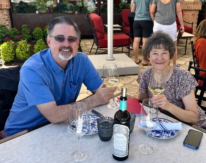 DAOU winery tasting in Paso Robles with Scott and Julie © Scott Kendall
