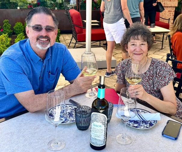 DAOU Scott and Julie enjoying tasting © Scott Kendall