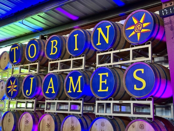 Tobin James barrels at one of the best wineries in Paso Robles © Scott Kendall