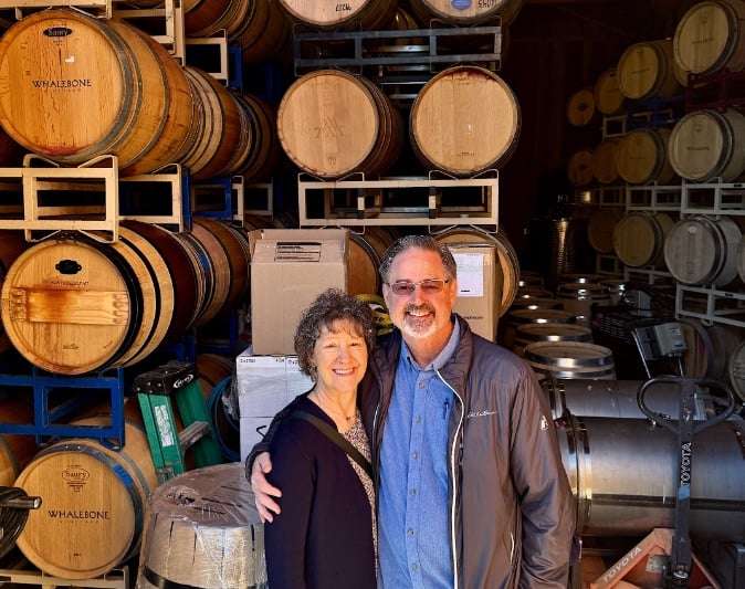 Whalebone - Julie and Scott in Barrel Room