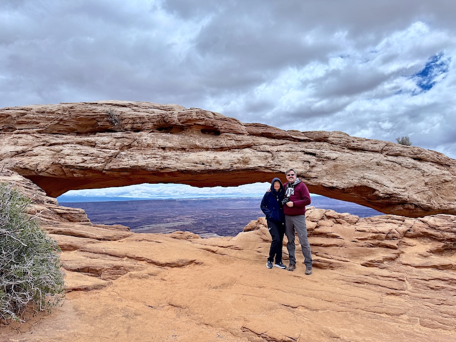 Mesa Arch in Canyonlands NP with Julie and Scott