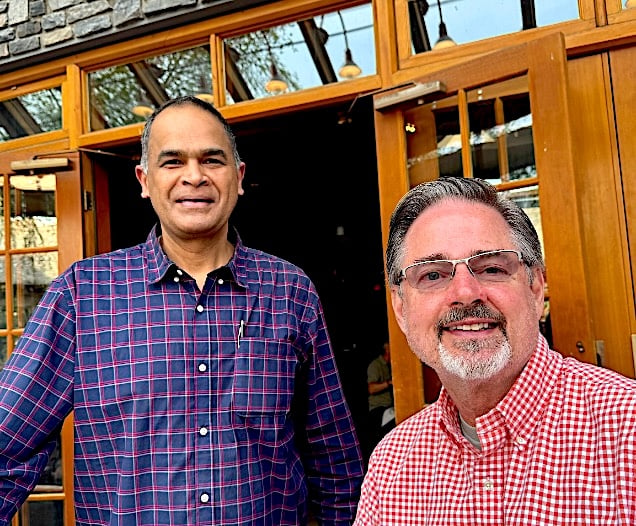 Banff Social owner-chef Raj Nanmundi with Scott © Julie Kendall