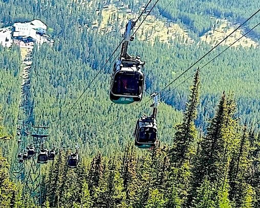 Gondolas coming up to the top © Scott Kendall