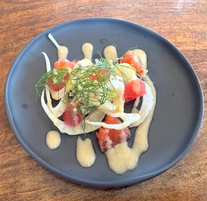 Ahi Crudo at Chef's Table tasting at William Chris © Scott Kendall