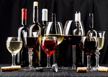 Wine glasses and bottles © Envato