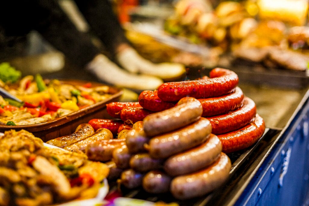Deli case with sausages © Envato 