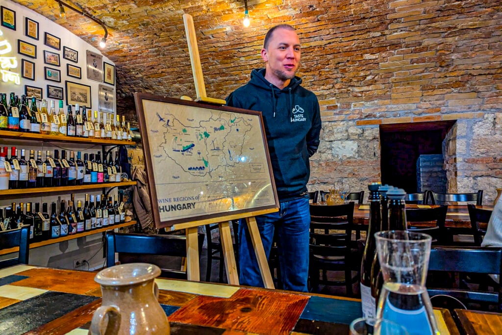 A knowledgeable host guides you through each Taste Hungary wine-food pairing © Mary Charlebois
