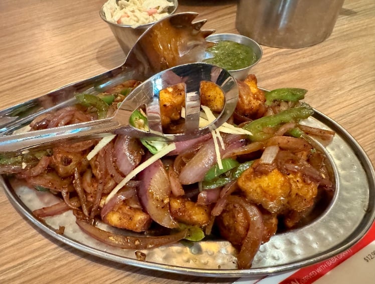 Baba Chicken's delicious Chili Paneer Baba Style © Scott Kendall