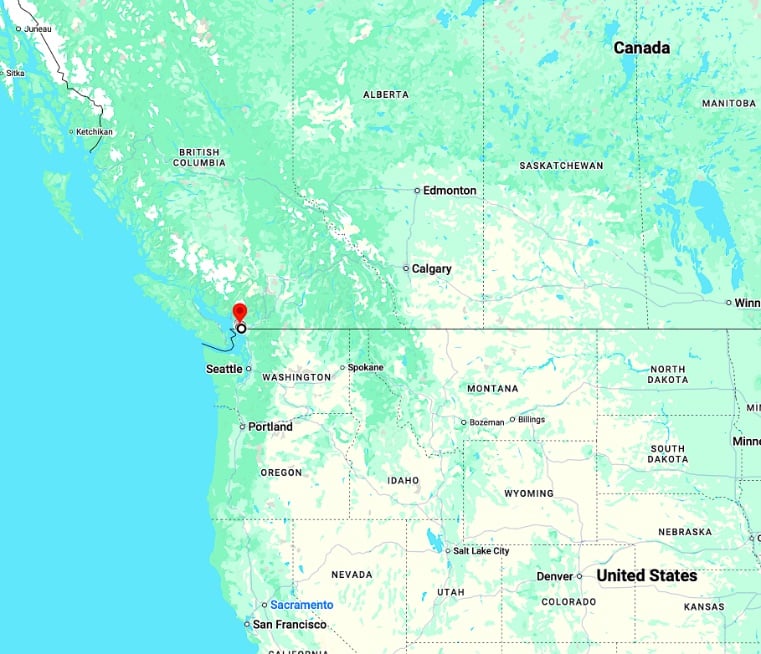 Surrey Map overview © Map by Google