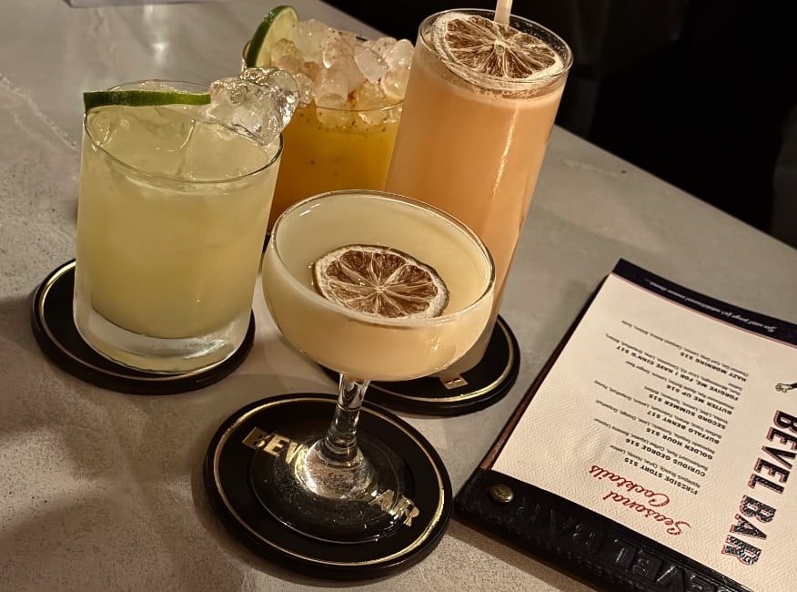 Bevel Bar with assorted drinks © Scott Kendall