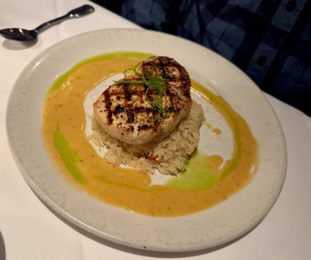 Chart House Swordfish in lemon honey sauce © Scott Kendall 