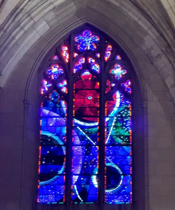 National Cathedral moon rock in the Space Window © Scott Kendall