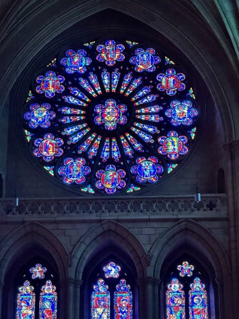 National Cathedral round stained glass window © Scott Kendall