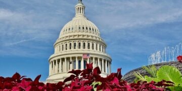 US Capitol dome above red foliage © Scott Kendall