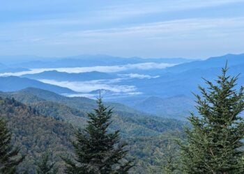 Waterrock Knob with clouds in the distance © Scott Kendall