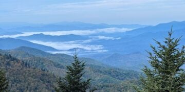 Waterrock Knob with clouds in the distance © Scott Kendall