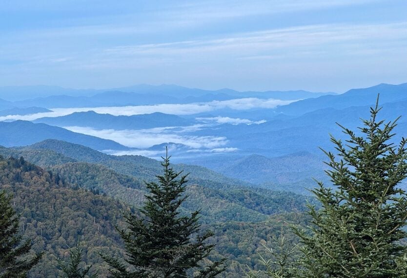 Waterrock Knob with clouds in the distance © Scott Kendall