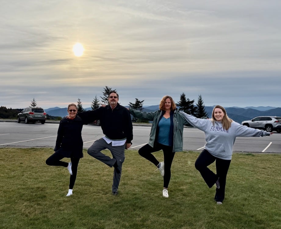 Waterrock Knob Sunrise Yoga group © Scott Kendall
